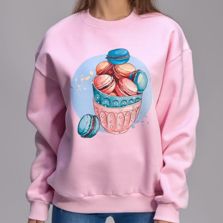 Hanorac dama HS Helen Stone Macaroons, fir triplu